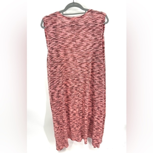 NWT Lularoe Size XL Joy Vest Long Line Sleeveless Duster Cardigan Marled Pink - Picture 3 of 9